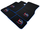 Black Floor Mats For BMW M5 E28 ER56 Design Limited Edition Blue Trim - AutoWin