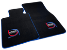 Black Floor Mats For BMW M5 E60 ER56 Design Limited Edition Blue Trim - AutoWin