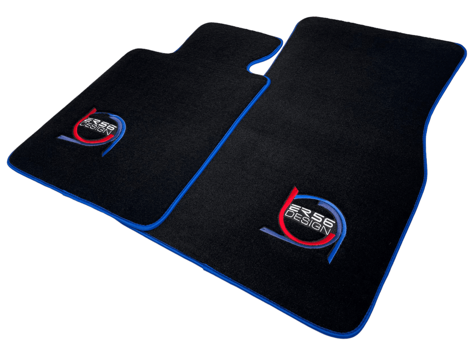 Black Floor Mats For BMW M5 F10 ER56 Design Limited Edition Blue Trim - AutoWin