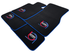 Black Floor Mats For BMW M8 F92 2-door Coupe ER56 Design Limited Edition Blue Trim - AutoWin
