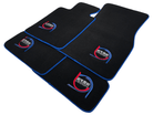Black Floor Mats For BMW X5M E70 SUV ER56 Design Limited Edition Blue Trim - AutoWin