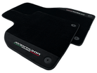 Black Floor Mats for Lamborghini Aventador With Alcantara Leather - AutoWin