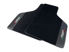 Black Floor Mats for Lamborghini Diablo 1990-2001 With Carbon Fiber Leather - AutoWin