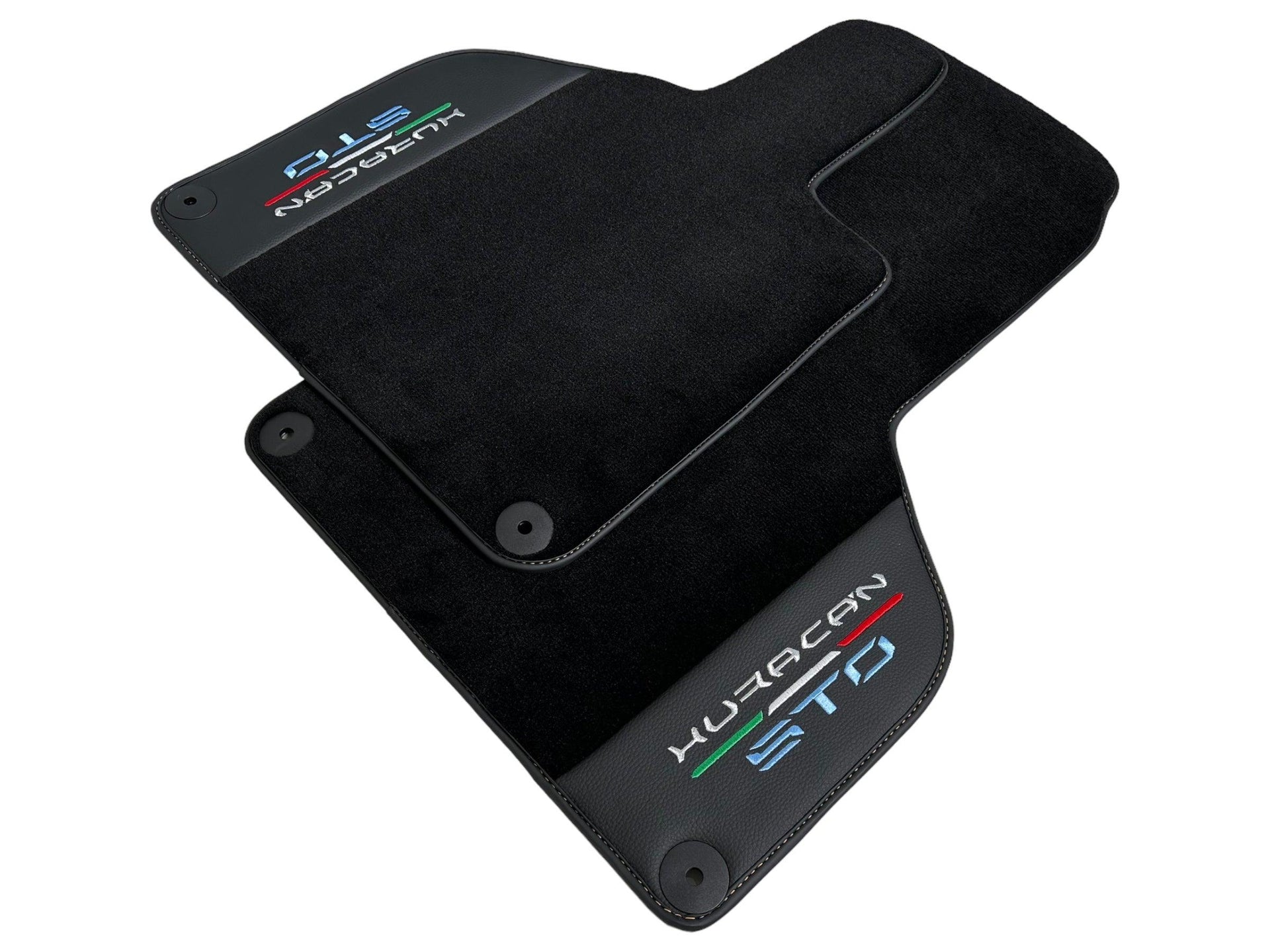 Black Leather Floor Mats for Lamborghini Huracan STO - USA | FedEx Express