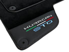 Black Leather Floor Mats for Lamborghini Huracan STO - USA | FedEx Express