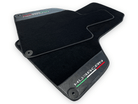 Black Floor Mats for Lamborghini Huracan With Carbon Fiber Leather - AutoWin