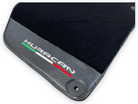 Black Floor Mats for Lamborghini Huracan With Carbon Fiber Leather - AutoWin