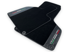 Black Floor Mats for Lamborghini Huracan With Carbon Fiber Leather - AutoWin