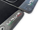 Black Floor Mats For Lamborghini Urus With Carbon Fiber Leather - AutoWin