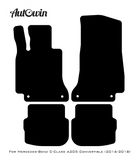 Black Floor Mats For Mercedes Benz C-Class A205 Convertible (2016-2018) | AutoWin Edition - AutoWin