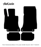 Black Floor Mats For Mercedes Benz E-Class C238 Coupe (2017-2023) | Fighter Jet Edition - AutoWin