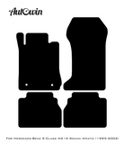 Black Floor Mats For Mercedes Benz E-Class W210 Sedan 4Matic (1995-2002) | Fighter Jet Edition - AutoWin