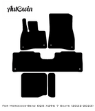 Customizable Black Floor Mats For Mercedes Benz EQS-Class X296 (2022-2023) - AutoWin