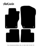 Black Floor Mats For Mercedes Benz GL-Class X166 (2012-2015) | AutoWin Edition - AutoWin