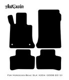 Black Floor Mats For Mercedes Benz GLK-Class X204 (2008-2012) | AutoWin Edition - AutoWin