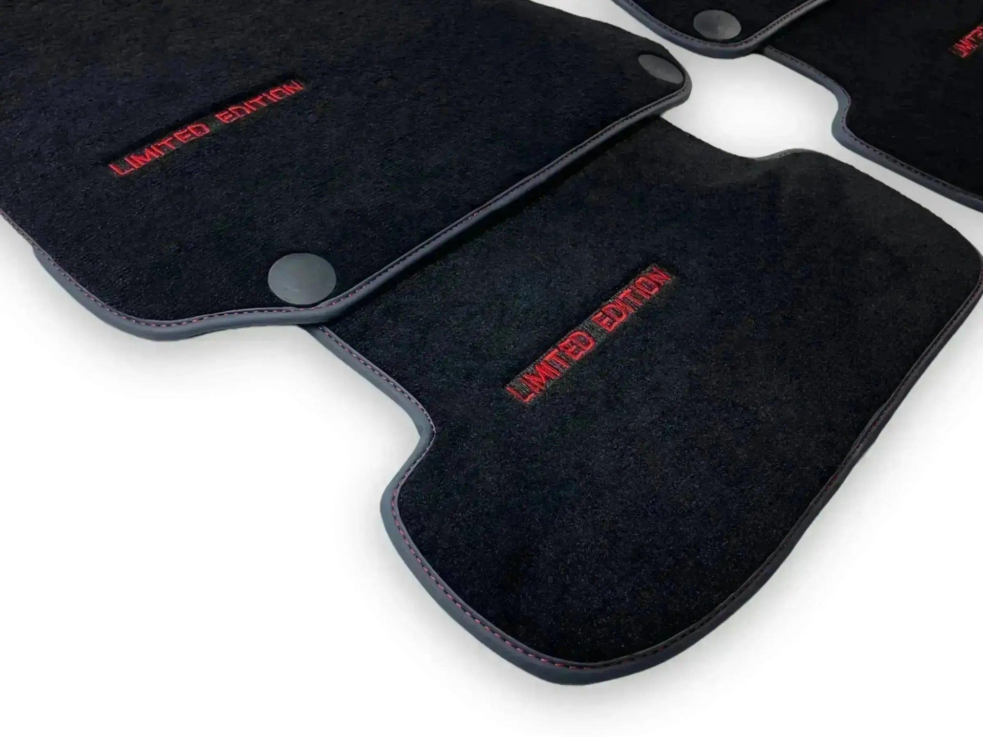 Black Floor Mats For Mercedes Benz GLK-Class X204 (2008-2012) | Fighter Jet Edition - AutoWin