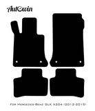 Black Floor Mats For Mercedes Benz GLK-Class X204 (2012-2015) | AutoWin Edition - AutoWin