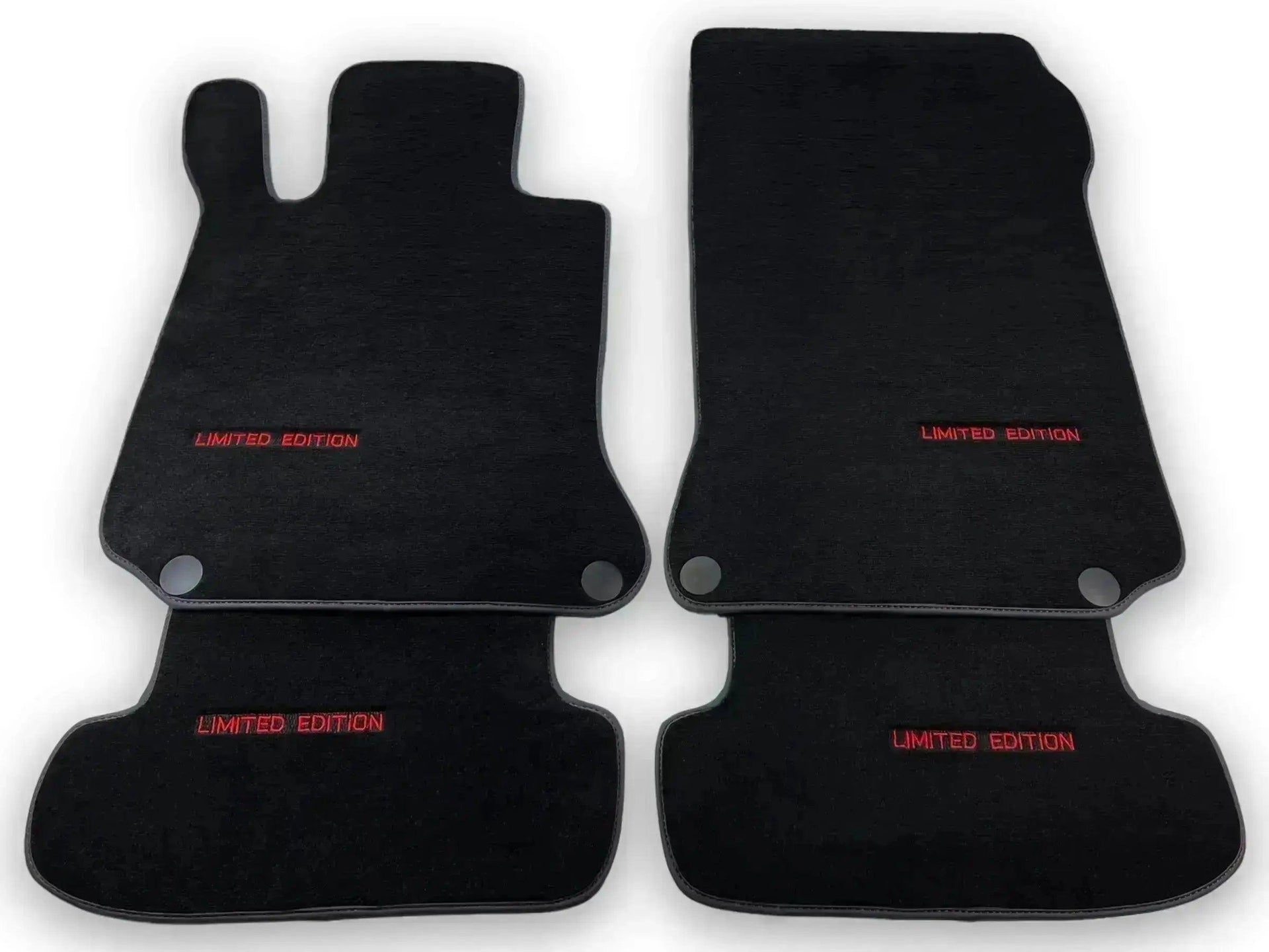 Black Floor Mats For Mercedes Benz GLK-Class X204 (2012-2015) | Fighter Jet Edition - AutoWin