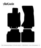 Black Floor Mats For Mercedes Benz S-Class W220 (1998-2005) Long Wheelbase | AutoWin Edition - AutoWin