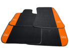 Black Floor Mats For Rolls Royce Black Badge Dawn Alcantara Leather - AutoWin