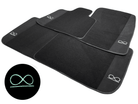 Black Floor Mats For Rolls Royce Black Badge Ghost Fluorescent Logo - AutoWin