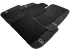 Black Floor Mats For Rolls Royce Black Badge Ghost Fluorescent Logo - AutoWin