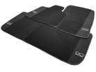 Black Floor Mats For Rolls Royce Black Badge Ghost Fluorescent Logo - AutoWin