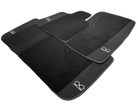 Black Floor Mats For Rolls Royce Black Badge Ghost Fluorescent Logo - AutoWin