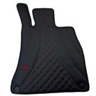 Black Leather Floor Mats For Mercedes Benz GLE-Class C167 Coupe (2020-2023) | ER56 Design - AutoWin
