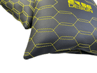 Black Leather Pillows ER56 Design Set of 2 Yellow Sewing - AutoWin