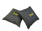 Black Leather Pillows ER56 Design Set of 2 Yellow Sewing - AutoWin