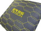 Black Leather Pillows ER56 Design Set of 2 Yellow Sewing - AutoWin