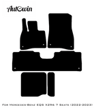 Black Luxury Floor Mats For Mercedes Benz EQS-Class X296 (2022-2023) | ER56 Design - AutoWin