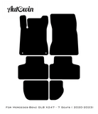Black Luxury Floor Mats For Mercedes Benz GLB-Class X247 (2020-2023) | ER56 Design - AutoWin