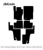 Black Luxury Floor Mats For Mercedes Benz GLS-Class X166 (2016-2019) | ER56 Design - AutoWin