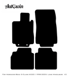 Black Luxury Floor Mats For Mercedes Benz S-Class W220 (1998-2005) Long Wheelbase | ER56 Design - AutoWin
