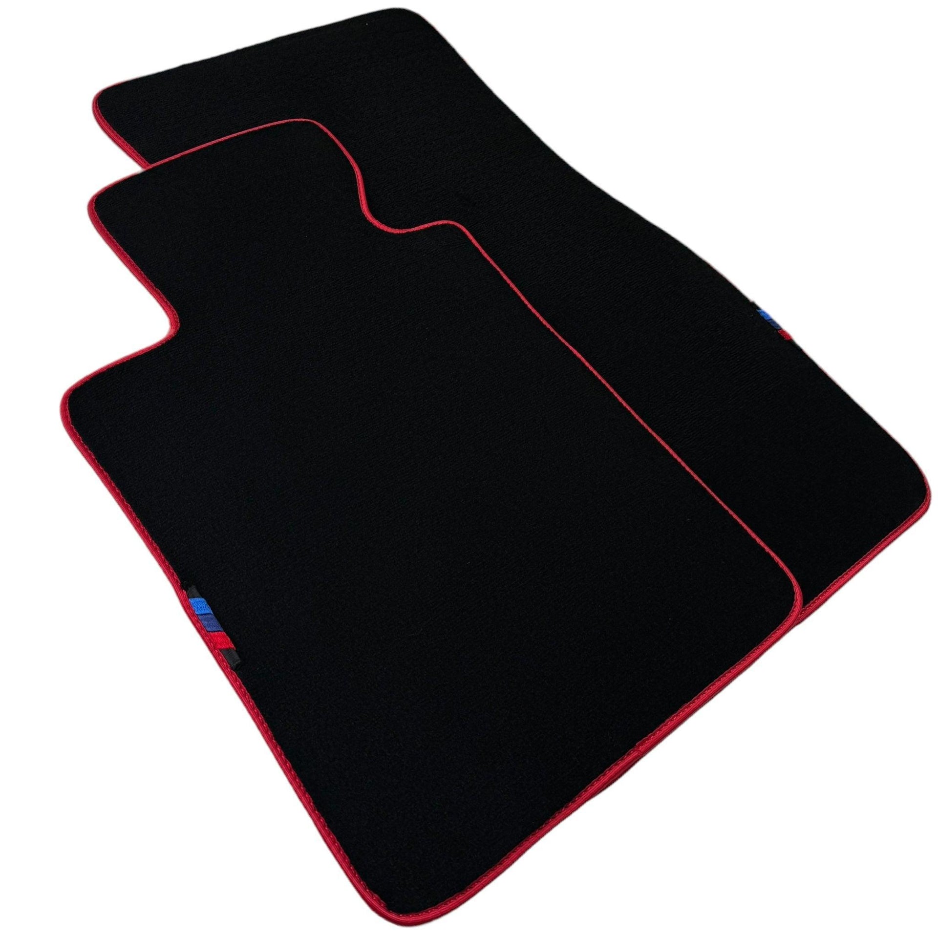 Black Mats For BMW 5 Series E61 Wagon | Red Trim - AutoWin