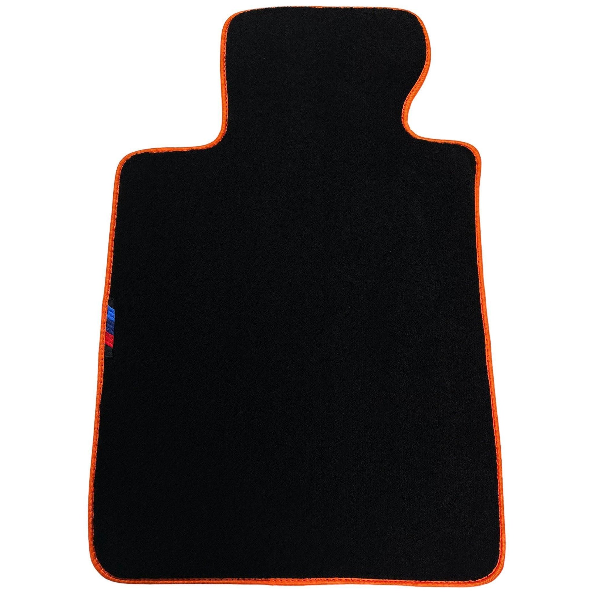 Black Mats For BMW 6 Series F13 2-door Coupe | Orange Trim - AutoWin