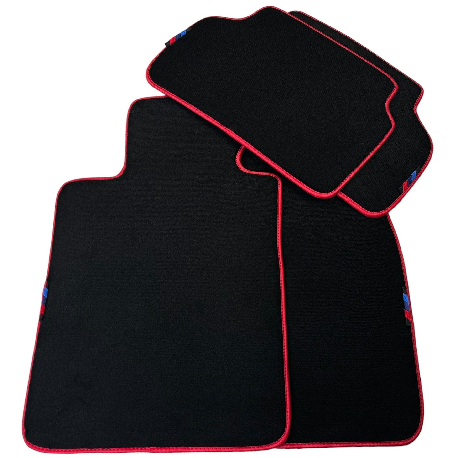 Black Mats For BMW M5 E39 | Red Trim - AutoWin