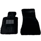 Black Sheepskin Floor Mats For BMW M6 E64 Convertible No Steps Edition - AutoWin
