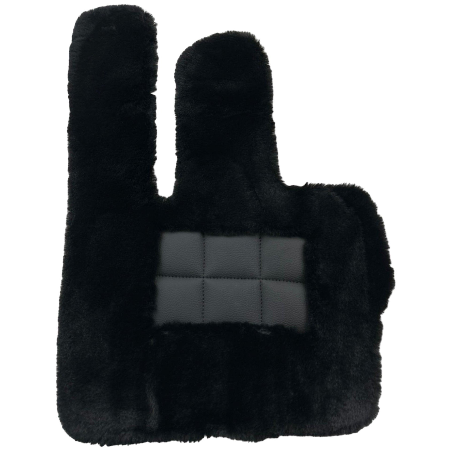 Black Sheepskin Floor Mats For Mercedes Benz C-Class C205 Coupe (2015-2018) | ER56 Design - AutoWin