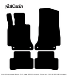 Black Sheepskin Floor Mats For Mercedes Benz C-Class S205 Wagon Facelift (2018-2023) Hybrid | ER56 Design - AutoWin