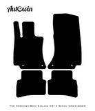 Black Sheepskin Floor Mats For Mercedes Benz E-Class W214 Sedan (2023-2024) | ER56 Design - AutoWin