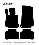 Black Sheepskin Floor Mats For Mercedes Benz GLC-Class C253 Coupe (2019-2023) | ER56 Design - AutoWin