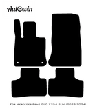 Black Sheepskin Floor Mats For Mercedes Benz GLC-Class C253 Coupe (2020-2023) Hybrid | ER56 Design - AutoWin