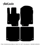 Black Sheepskin Floor Mats For Mercedes Benz GLS-Class X167 Maybach (2020-2023) | ER56 Design - AutoWin
