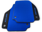 Blue Floor Mats For Ferrari 488 GTB 2016-2022 Carpets With Alcantara Leather - AutoWin