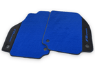 Blue Floor Mats For Ferrari F8 Spider 2019-2022 With Alcantara - AutoWin