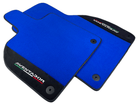 Blue Floor Mats for Lamborghini Aventador With Alcantara Leather - AutoWin