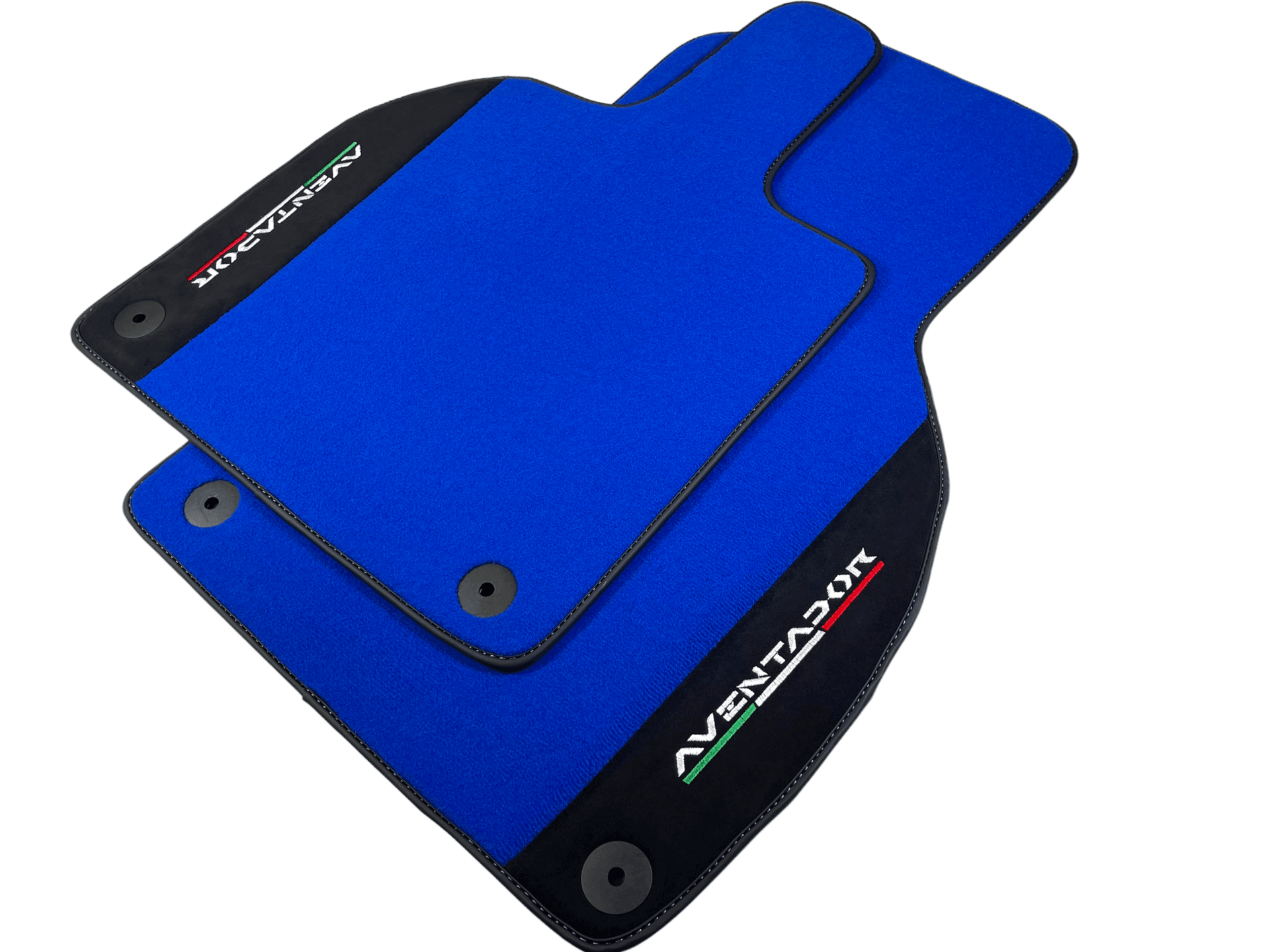 Blue Floor Mats for Lamborghini Aventador With Alcantara Leather - AutoWin